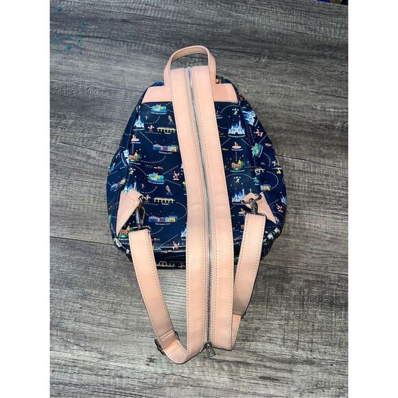 Loungefly Disneyland 65th Anniversary Disney Park Map Convertible Mini Backpack - Picture 5 of 9